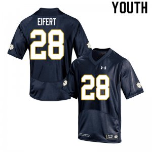 Notre Dame Fighting Irish Youth Griffin Eifert #28 Navy Under Armour Authentic Stitched College NCAA Football Jersey SZE6899UL